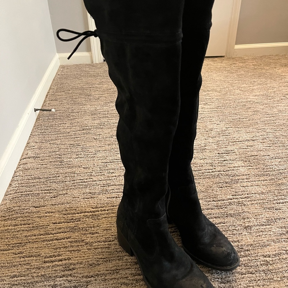 Born Black Suede Over-the-Knee Boots - Picture 3 of 8